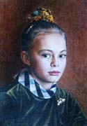 Портрет Вероники (дочь Ирины Котовой). 320 х 450 холст масло 2005г.